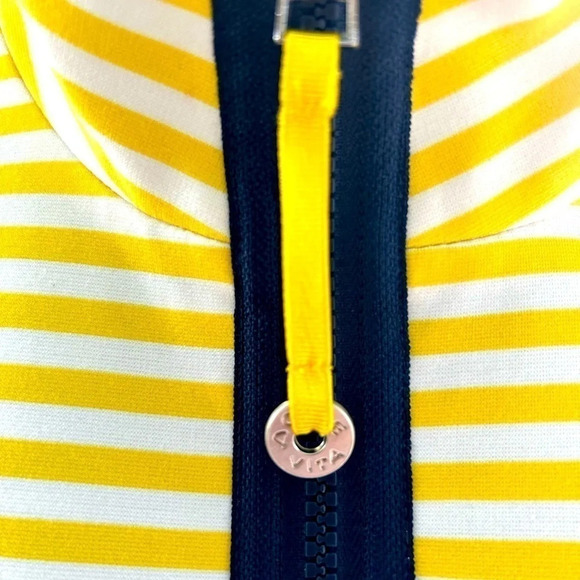 NWOT Dolce Vita Sport jacket- size 6 yellow/navy stripes with star embellishment - Picture 4 of 9